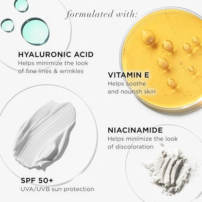 IT Cosmetics CC+ Cream - Full-Coverage Foundation With SPF 50, Color Corrector & Anti-Aging Serum, Formulated With Niacinamide & Hyaluronic Acid, Natural Finish, For All Skin Types, 1.08 fl oz