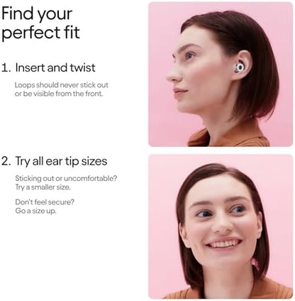 Loop Quiet 2 Ear Plugs Ultra-Comfy Reusable Noise-Reducing Earplugs for Sleep, Deep Focus, Travel, Sensitivity | Flexible Hearing Protection | Customizable Fit | 24dB (SNR) Noise Reduction