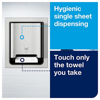 Tork Paper Hand Towel Dispenser, Stainless Steel - H1 + Refill - Universal Paper Hand Towel Rolls (6 Rolls)