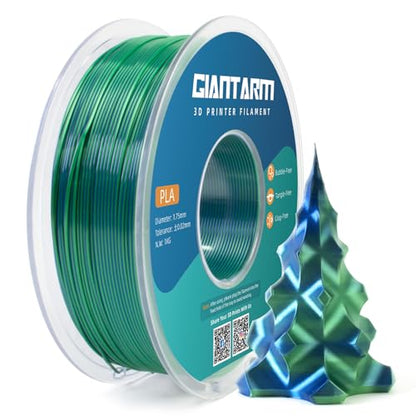 GIANTARM Dual Color PLA Filament, Silk PLA Filament 1.75mm +/-0.02mm,1KG Spool(2.2lbs) Vacuum Packaging, 3D Printing Filaments Fit Most FDM Printer