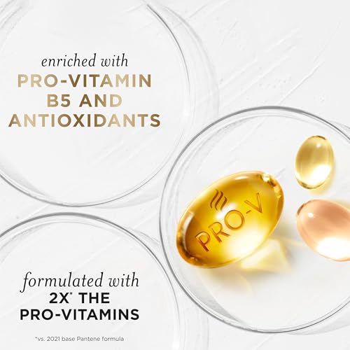 Pantene Shampoo & Conditioner Set, Smooth and Sleek - Frizz Control with Antioxidants, Nourishing for All Hair Types - Curly, Dry, Color-Treated, 52.8 Oz Total + Miracle Rescue Shot (0.5 Oz)