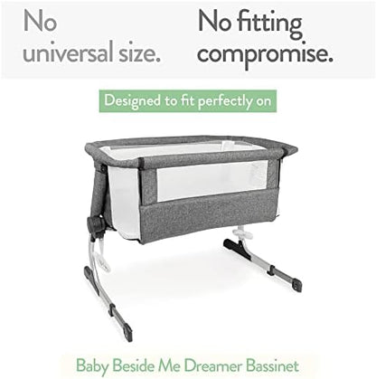 Bassinet Fitted Sheets 33x20 for Baby Beside Dreamer Bassinet & Bedside Sleeper – Snuggly Soft 100% Jersey Cotton – Light + Dark Sage Green – 2 Pack