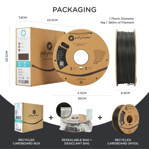 Polymaker PLA PRO Filament 1.75mm 1kg, Tough & High Rigidity Light Red 3D Printing Filament, PolyLite PLA PRO 3D Printer Filament 1.75mm, Print with Most 3D Printers