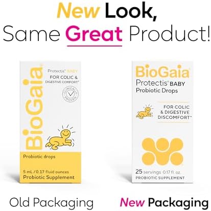 BioGaia Protectis Baby Probiotic Drops | Baby Essentials for Colic & Gas Relief | Safe for Newborns | Ease Crying, Fussing, Colic, Gas, Spit-ups & Constipation | No Dairy, Soy & Gluten | 5mL