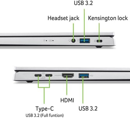 Acer Aspire Go 15 AI Ready Laptop | 15.6" Full HD (1920 x 1080) IPS Display | Intel Core 3 Processor N355 | Intel Graphics | 8GB DDR5 | 128GB UFS | Wi-Fi 6 | Windows 11 Home in S Mode | AG15-32P-39R2