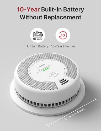 X-Sense 2-in-1 Smoke and Carbon Monoxide Detector Alarm (Not Hardwired), 10-Year Battery-Operated Dual Sensor Fire & CO Alarm, SC06, 1-Pack