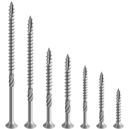 #10 * 3" 304 Stainless Steel Deck Screws, (1130pcs) 15 lbs.Exterior Wood Screws, Rust Resistant epoxy Coated, Bronze, T25 Star Bit