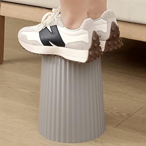 JiatuA Small Trash Can Plastic Wastebasket Round Garbage Container Bin for Bathroom, Kitchen, Bedroom, Home Office, College Dorm, Grey 2 Pack