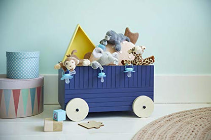 Philips AVENT Ultra Soft Snuggle Pacifier Holder with Detachable Pacifier, 0-6m, Elephant, SCF348/03