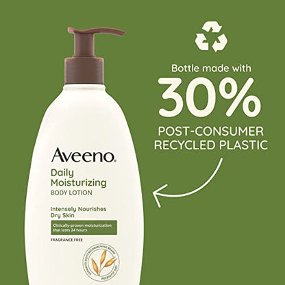 Aveeno Active Naturals Daily Moisturizing Lotion, 18-Ounce Pump (Pack of 2)