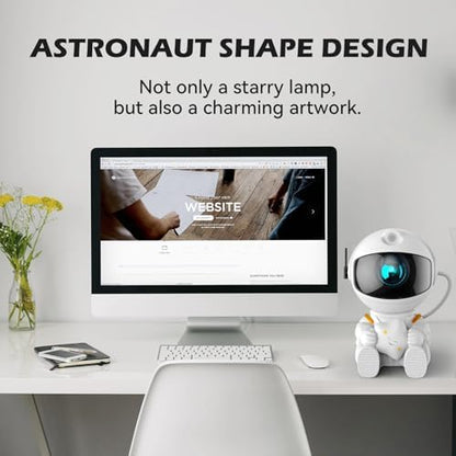 Astronaut Galaxy Projector, Star Projector Galaxy Light, Night Light for Kids, Nebula Ceiling LED Lamp, Room Decor, with Timer and Remote, Gifts for Birthdays
