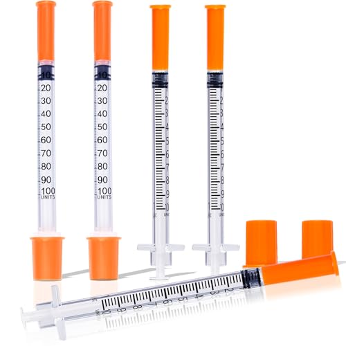 1ml 30g 1/2 inch Syringes, 100 Pack Lab Supplies Syringe, Individually Wrapped