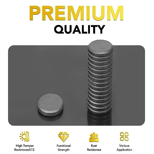 DIYMAG Strong Magnets 400Pcs 0.6x0.12Inch Fridge Refrigerator Magnet for Crafts with Adhesive Backing Magnetic Small Black Button Ceramic Circle Craft Round Heavy Duty Adhesive Neodymium Whiteboard