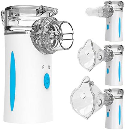 Ultrasonic Nebulizer - Nebulizers, Rechargeable Nebulizer Machine for Adults and Kids, Portable Nebulizer with Two Modes & Self-Cleaning Function for Breathing Problems