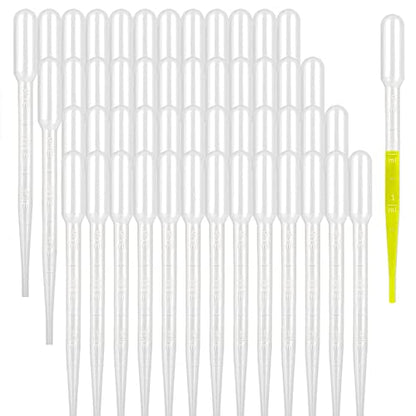 moveland 500PCS 3ML Plastic Dropper Pipettes, Disposable Eye Dropping Pipettes for Essential Oils, Home Use, Science Class, Lab Experiments, DIY Art