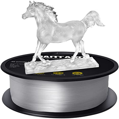 GIANTARM Clear PLA Filament, 1.75mm Transparent PLA 1kg Spool (2.2lbs), 3D Printer Filament with Vacuum Packaging