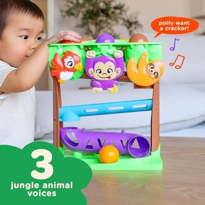 Move2Play, Hungry Jungle Animals, Interactive Toy for 1+ Year Olds, 6 to 12 Months, Baby Toy, 1 Year Old Birthday Gift for Girls, 9-12 Months, 6 7 8 9 10 12+ Months