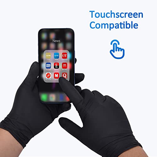 Schneider Nitrile Exam Gloves, Black, XL, 1000-ct Case, 4-mil, Latex-Free, Powder-Free, Food-Safe (NBFK7104)