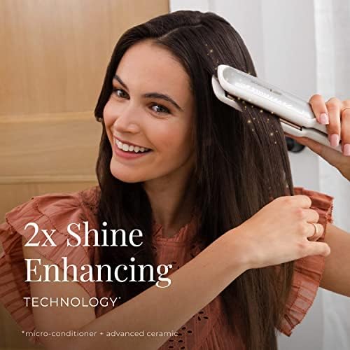 Remington Shine Therapy 2 inch Hair Straightener, Flat Iron Infused with Argan Oil & Keratin, Professional Ceramic Flat Iron for Less Frizz, Shiny & Smooth Hot Styling Tools