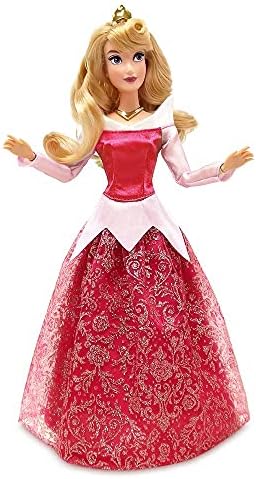 Disney Store Official Disney Princess Classic Doll (Aurora from Sleeping Beauty), 11 Inches, Includes Brush with Molded Details, Fully Posable Toy in Classic Outfit - Disney Princess Toys for Girls