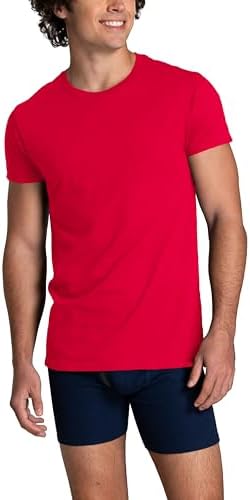 Fruit of the Loom Men's Undershirts, Moisture Wicking & Tag Free, Short Sleeve Crew T-Shirts