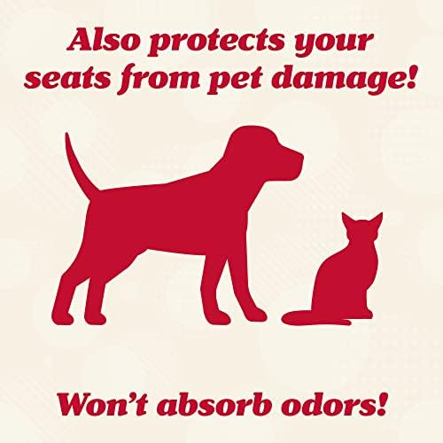 Lusso Gear Car Seat Protector for Baby Car Seat - Thick Padding - Seat Protector Under Baby Car Seat with 2 Mesh Storage Pockets - Black Waterproof Baby Car Seat Protector - Non-Slip Padded Backing