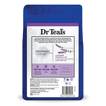 Dr Teal's Pure Epsom Salt, Lavender, Eucalyptus & Wellness Trio Bundle, 3 lbs (Pack of 3)