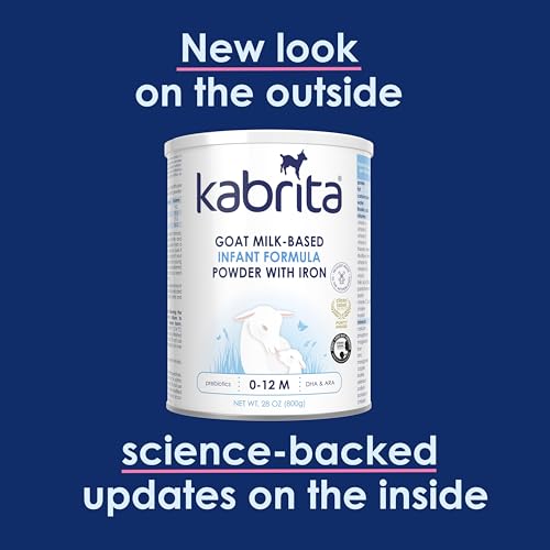 Kabrita Goat Milk Infant Formula - Easy to Digest Baby Formula 0-12 Months - Contains Prebiotics, Iron, DHA, Non-GMO - Gentle on Sensitive Tummies - Formula Supporting Gut Health & Sleep - 28Oz