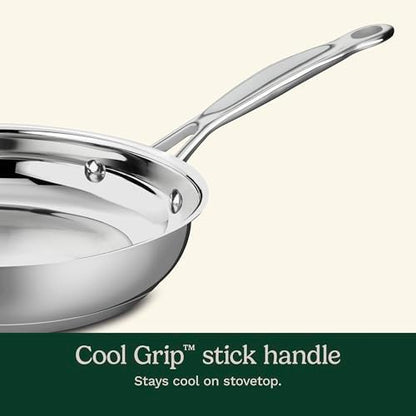 Cuisinart 10-Inch Open Skillet, Chef's Classic Stainless Steel Cookware Collection, 722-24