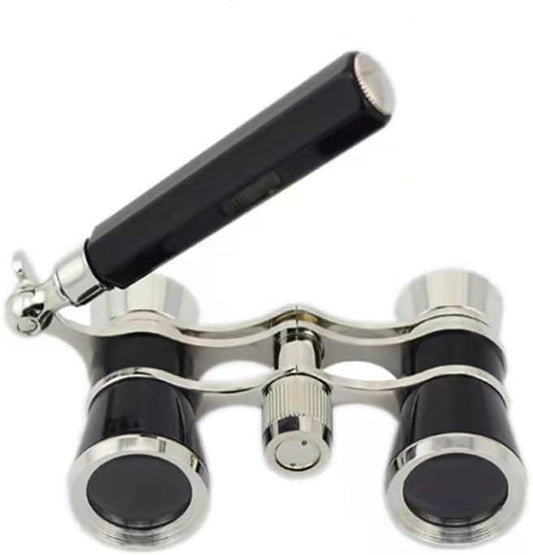 Opera Glasses,3X25 Theater Binoculars with Foldable and Extendable Handle,Mini Binocular Compact Lightweight,Portable Theater Glasses for Adults Kids Women in Musical Concert