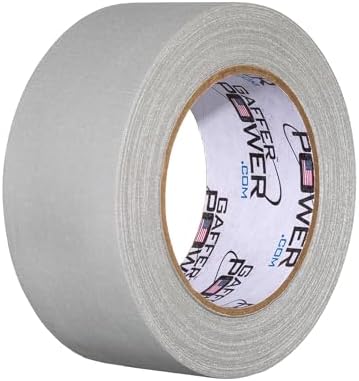 Gaffer Power Real Professional Grade Grey Gaffer Tape, Made in The USA, Heavy Duty Gaffers Tape, Non-Reflective, Multipurpose. 2 Inches x 30 Yards.