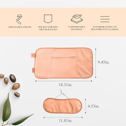 Handcraft Blends Castor Oil Pack Wrap - Organic Castor Oil 16 oz with Reusable Wraps - Durable Comfortable Pack Wraps for Neck and Stomach with Adjustable Elastic Straps