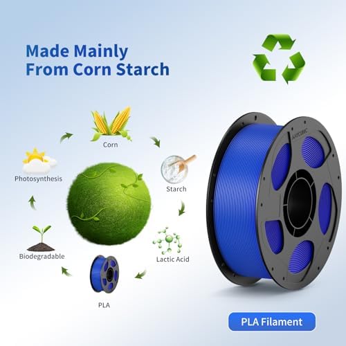 ANYCUBIC PLA Filament 1.75mm Bundle, 3D Printing PLA Filament 1.75mm Dimensional Accuracy +/- 0.02mm, 1KG Reusable Spool (2.2 lbs), 4KG Black + White + Blue + Red
