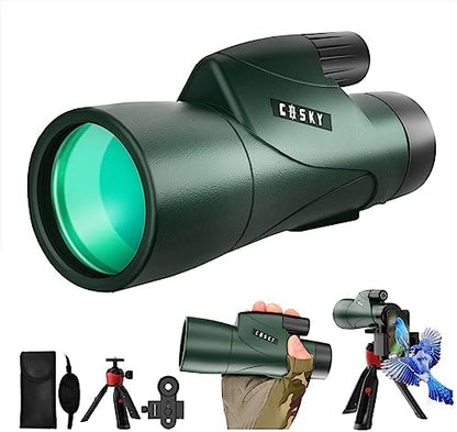 Gosky 12x55 HD Monocular Telescope with BAK4 Prism & FMC Lens, Lightweight with Smartphone Adapter - For Bird Watching, Hunting, Hiking, Traveling