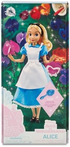 Disney Store Dolls & Games Princess Classic Doll (Alice), 11 Inches, Includes Brush with Molded Details, Fully Posable Toy in Classic Outfit Princess Toys