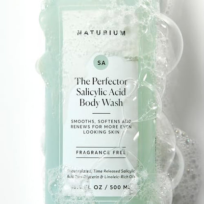 Naturium The Perfector Salicylic Acid Body Wash, Gentle & Smoothing Cleanser, 16.9 oz