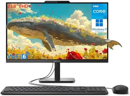 Lenovo 24 23.8" Fhd All-in-One Desktop Computer for Home Office, Intel 4-Core Processor (Beats i3-1110g4), 32gb Ddr4 Ram, 1tb Pcie Ssd, WiFi 6, Bluetooth, Business Aio, Windows 11 Pro