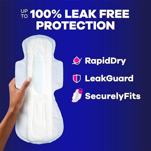 Always Maxi Overnight Pads with Wings for Women, Size 5, Extra Heavy Overnight Absorbency, Unscented, 72 Count (3 Packs of 34)