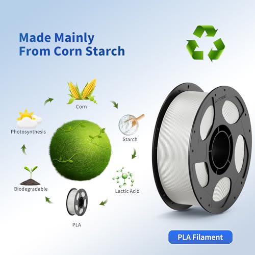 ANYCUBIC PLA 3D Printer Filament, 3D Printing PLA Filament 1.75mm Dimensional Accuracy +/- 0.02mm, 1KG Reusable Spool (2.2 lbs), Clear