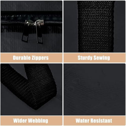 Heavy Duty Moving Bags - Extra Large Packing Bags and Storage Totes, Collapsible and Foldable Option for Moving and Storage, Black, 93 L - 6 Pack