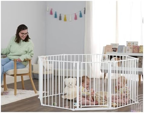 Regalo 194-Inch Super Wide Adjustable Baby Gate and Play Yard, 2-In-1, Bonus Kit, 4 Count (Pack of 1)