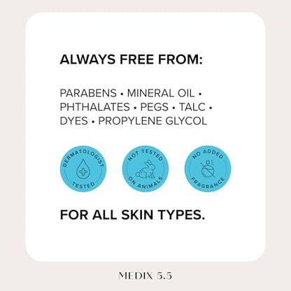 MEDIX Fragrance Free Niacinamide Face Moisturizer + Shea Butter Cream For Face & Body Lotion | Anti Aging Skin Care Firming Cream For Wrinkles, Dark Spots, Large Pores, 15 Fl Oz