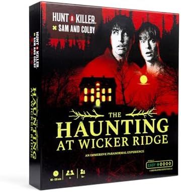 Hunt A Killer x Sam and Colby: The Haunting at Wicker Ridge – Immersive Paranormal Mystery Game, 90–120 Min Playtime, Ages 14+, Perfect for Fans of Ghost Hunting and Supernatural Thrillers