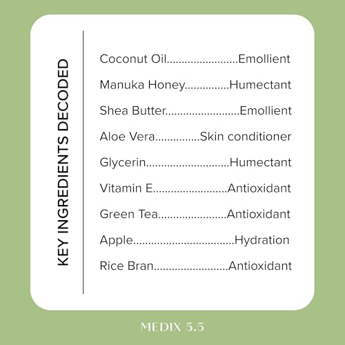 MEDIX Coconut Body Lotion + Manuka Honey Cream | Natural Coconut Oil Lotion For Women & Men | Moisturizer Cream Body Butter Skin Care Balm For Stretch Marks, Cellulite, & Dry Skin, 15 Fl Oz