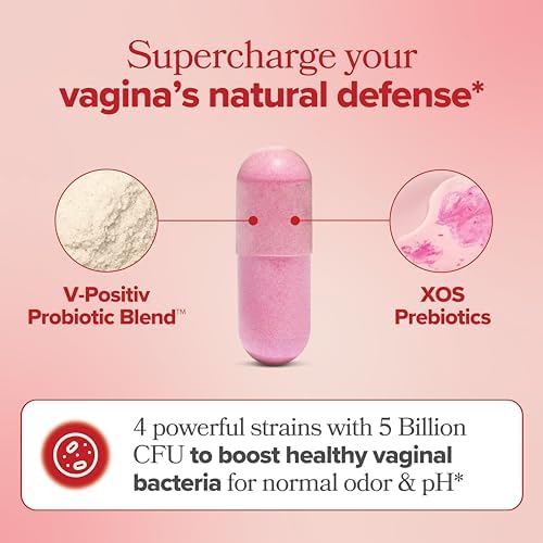 O Positiv URO Vaginal Probiotics for Women pH Balance with Prebiotics & Lactobacillus Probiotic Blend - Vaginal Health Supplement - Promote Healthy Vaginal Odor & Vaginal Flora, 60 Count (Pack of 1)