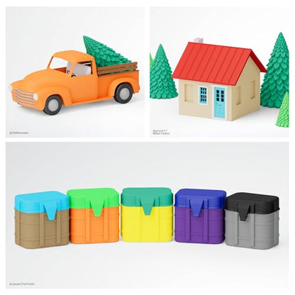 ELEGOO 250g PLA 3D Printer Filament Bundle 1.75mm, 8 Colors Dimensional Accuracy +/- 0.02mm, 8 Pack 250g Spool, Black/White/Space Gray/Translucent/Sky Blue/Sea Green/Pink/Purple