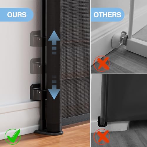 PRObebi Retractable Baby Gates for Stairs, Dog Gate Indoor Extends to 54" Wide 34" Tall, Child Gates for Doorways, Stair Gate Use for Outdoor, Indoor, Hallways, Doorways, Deck, Porch