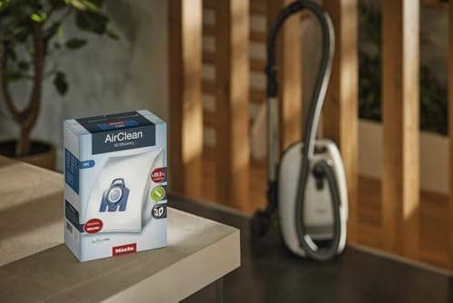 Miele 10123210 AirClean 3D Efficiency Dust Bag, Type GN, 4 Bags & 2 Filters, White
