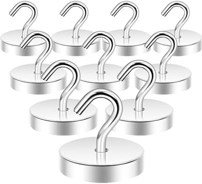 Neosmuk Magnetic Hooks, Cruise Ship Essentials, 100lb+ Heavy Duty Magnetic Hooks for Cruise Cabins, Refrigerator, Grill, Hanging, and Travel | Extra Strong Must-Haves Magnet Hook,Gold