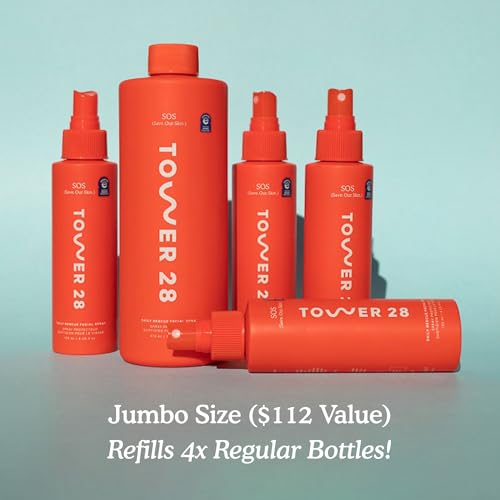 Tower 28 Beauty SOS Daily Rescue Facial Spray Jumbo Refill 16 oz / 480 mL